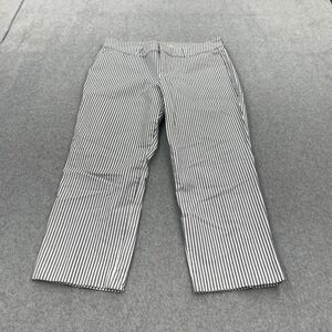 Old Navy Pants Womens 12 Blue White Conductor Chino Pixie Mid Rise READ